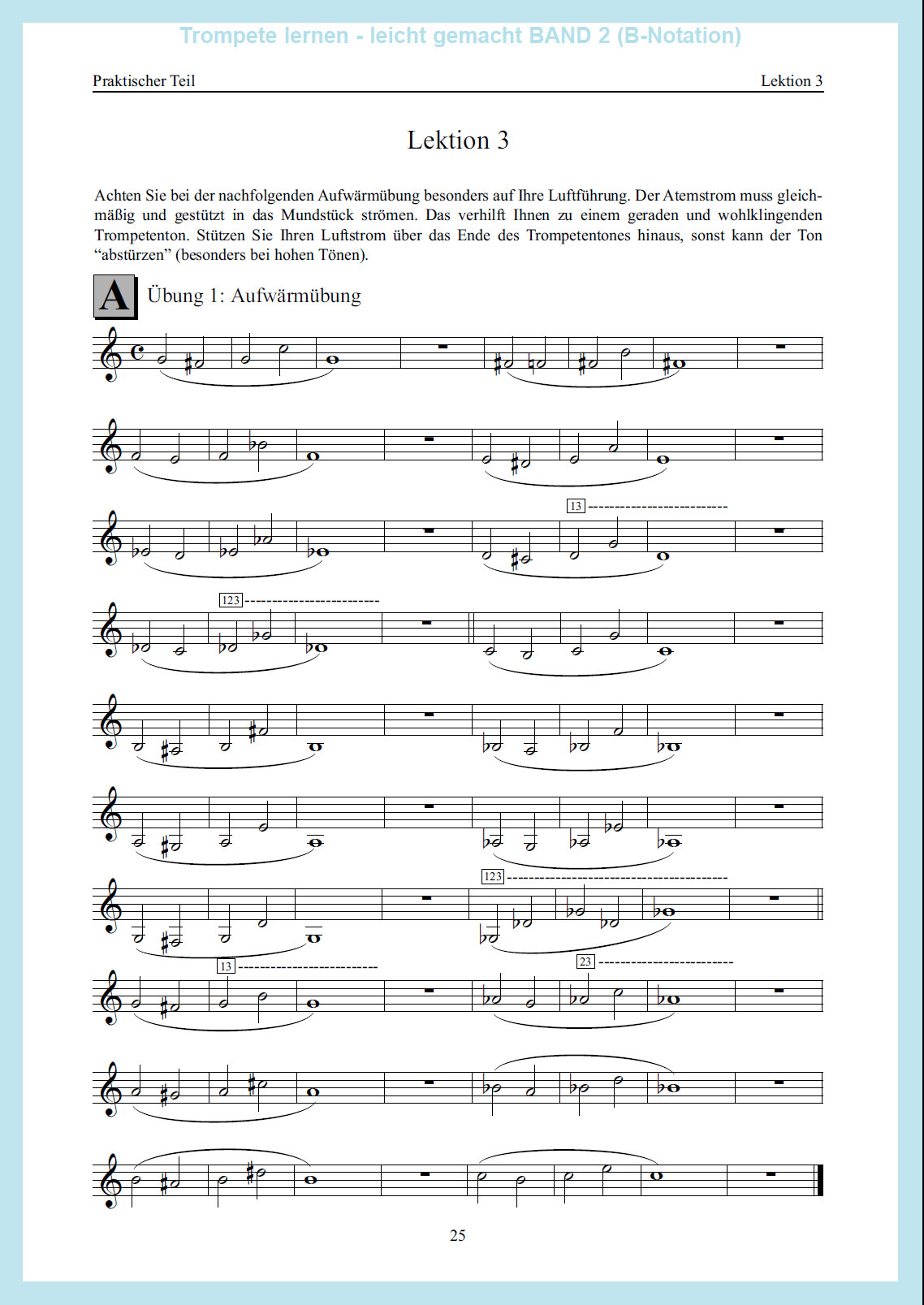 Trompete lernen - leicht gemacht Band2 (B-Notation)