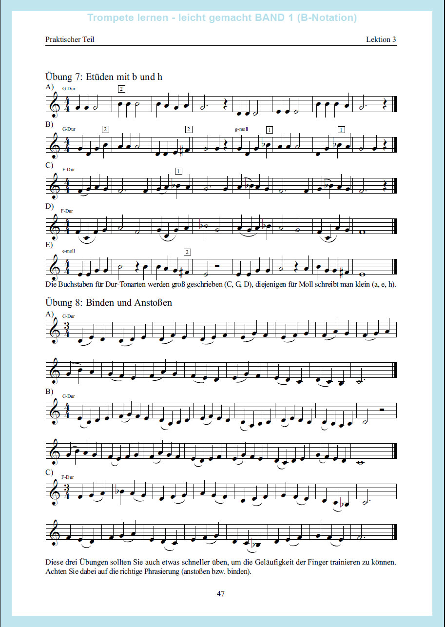 Trompete/Tenorhorn lernen - leicht gemacht Band1  (B-Notation)